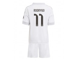 Real Madrid Rodrygo Goes #11 Hemmaställ Barn 2025-26 Kortärmad (+ Korta byxor)